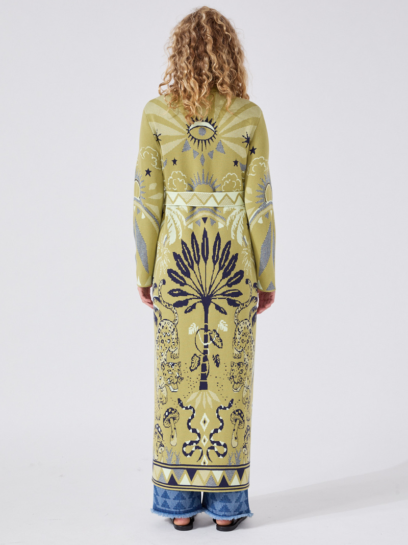 Hayley Menzies Magic Leopard Duster Green