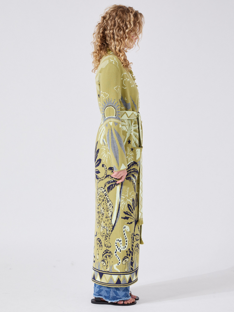 Hayley Menzies Magic Leopard Duster Green