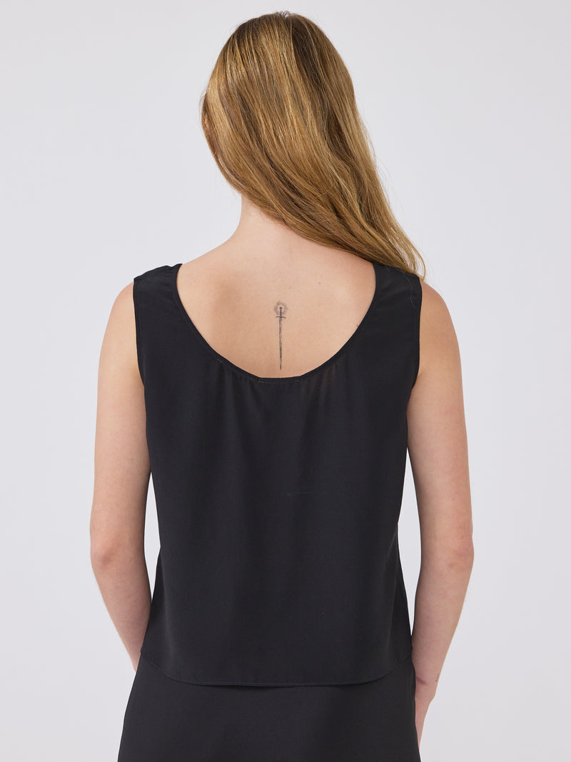 Hayley Menzies Nico Silk Vest Black