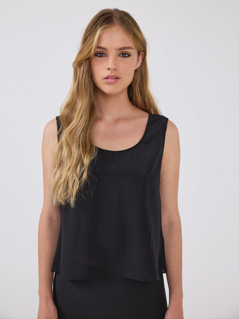 hayley menzies Nico Silk Vest Black