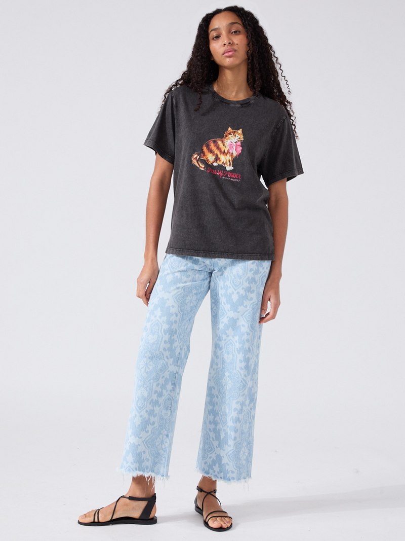 Hayley Menzies Pussy Power T-Shirt Grey