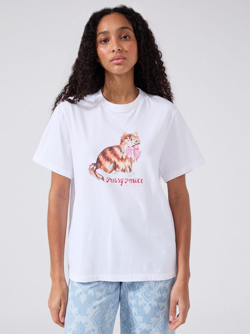 hayley menzies Pussy Power T-Shirt White