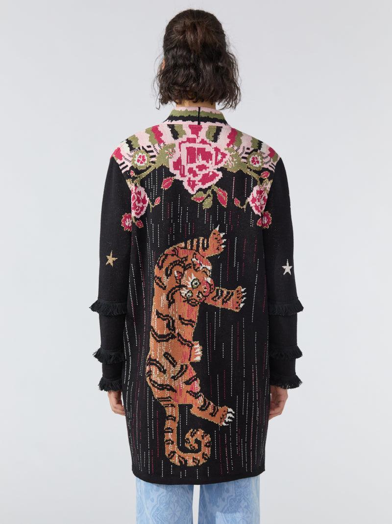 Hayley Menzies Tibetan Tiger Cardigan Black