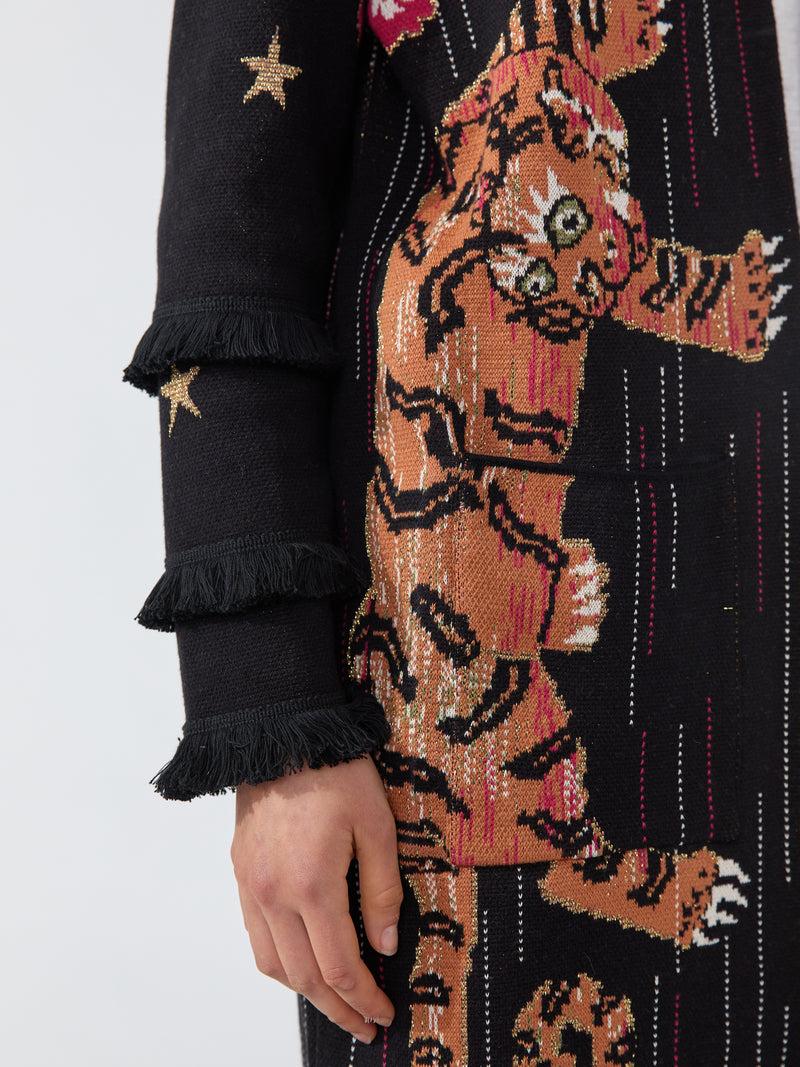 Hayley Menzies Tibetan Tiger Cardigan Black