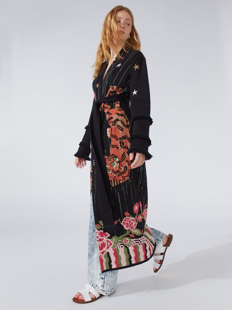 Hayley Menzies Tibetan Tiger Duster Black