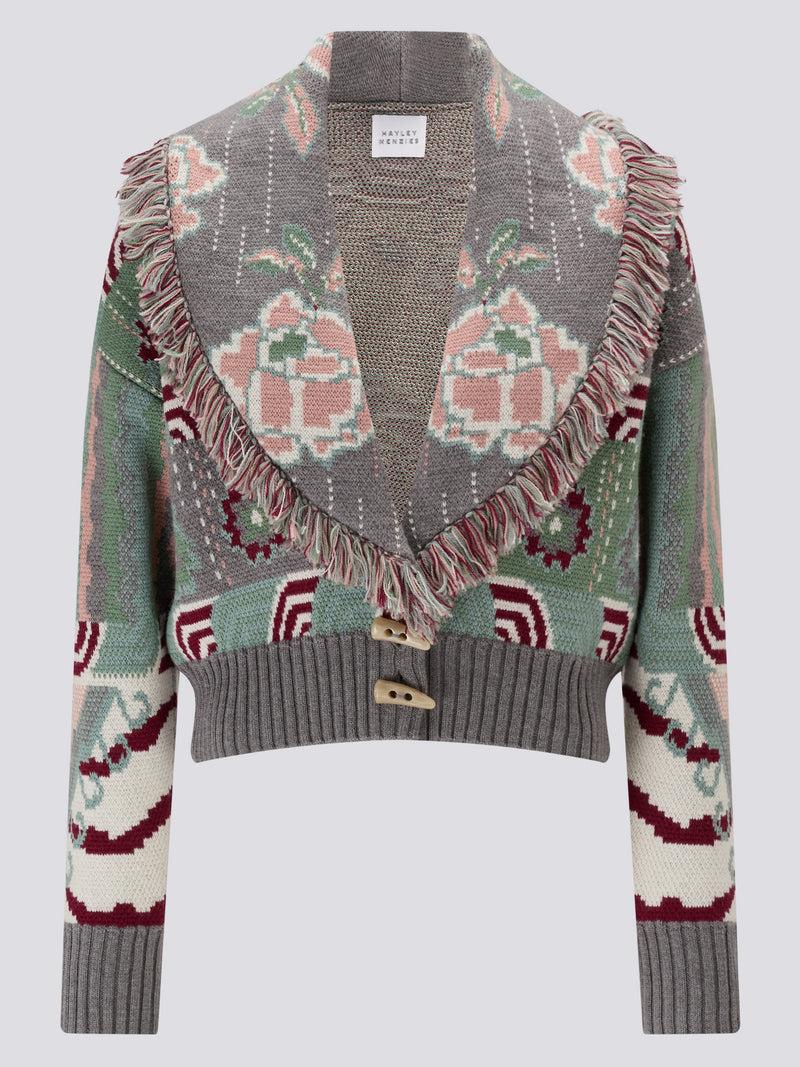 Hayley Menzies Tibetan Tiger Merino Bomber Grey