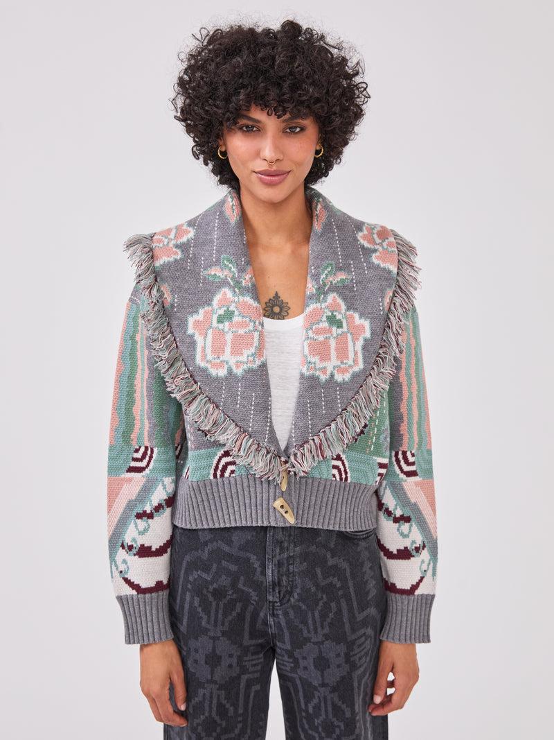 hayley menzies Tibetan Tiger Merino Bomber Grey