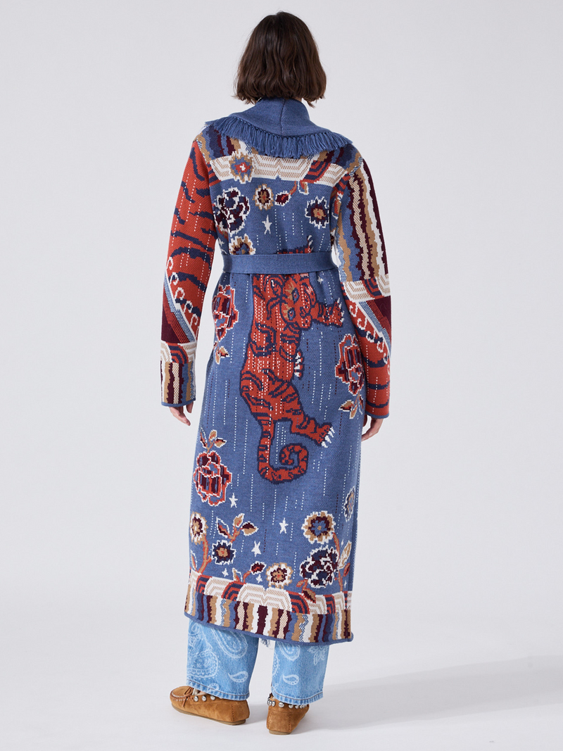 Hayley Menzies Tibetan Tiger Merino Coat Blue