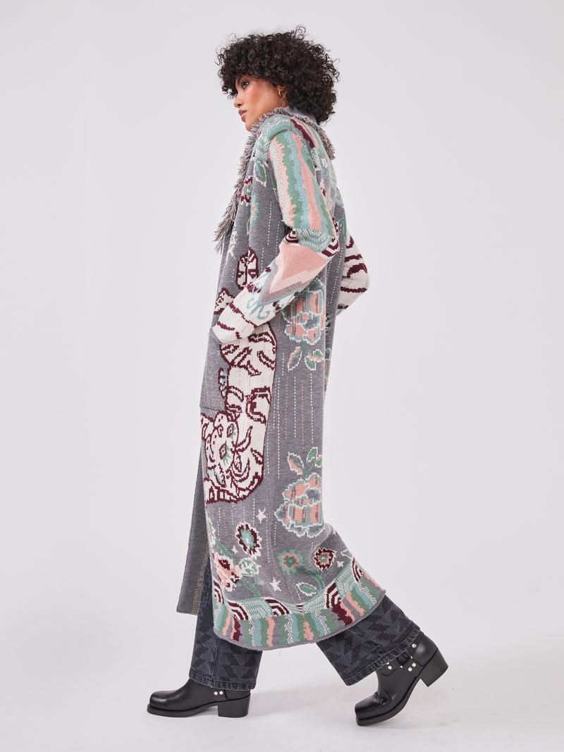 Hayley Menzies Tibetan Tiger Merino Duster Grey