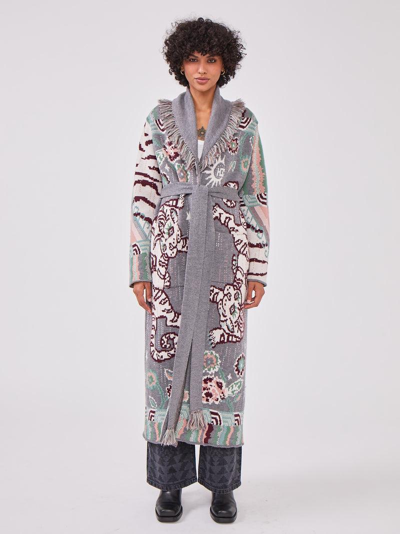 hayley menzies Tibetan Tiger Merino Duster Grey