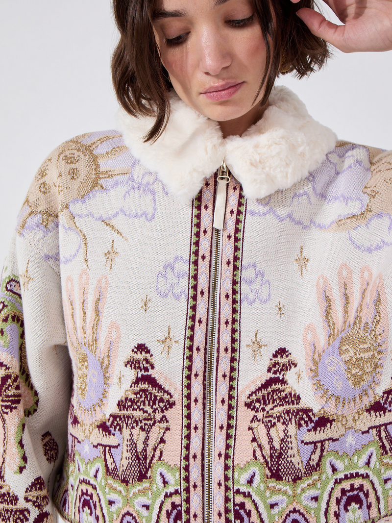 Hayley Menzies Written In The Stars Bomber Cream