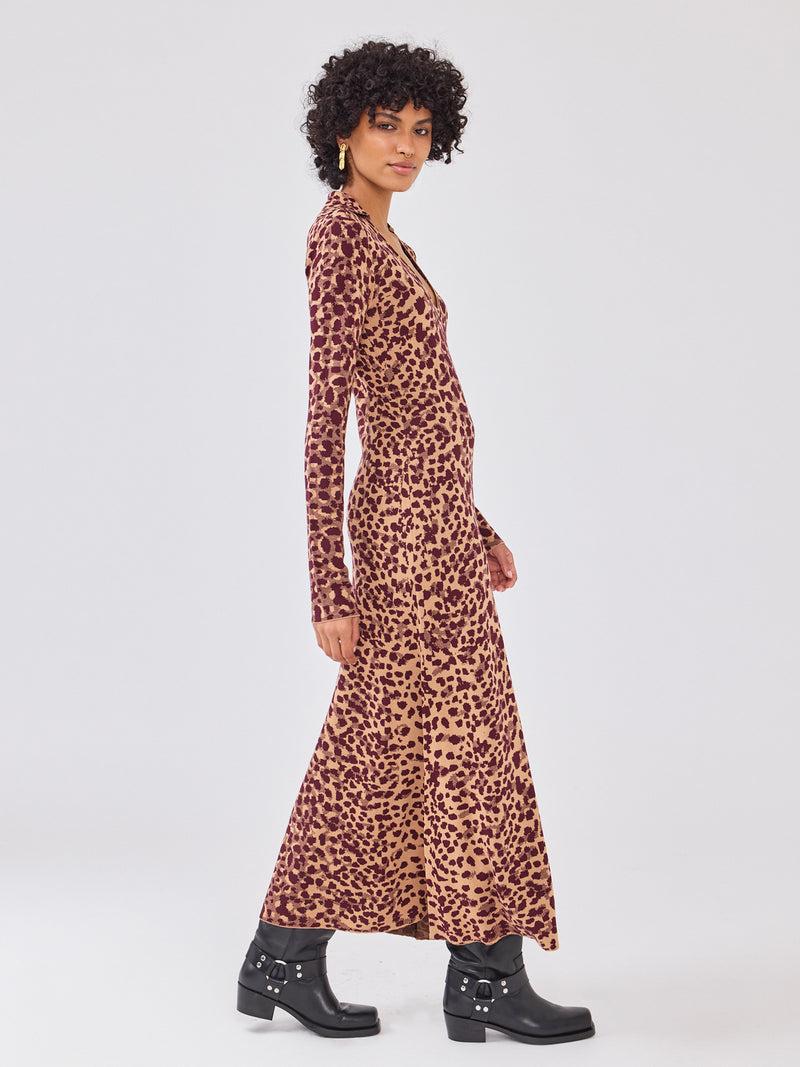 Hayley Menzies Jerry Silk Blend Knitted Dress Natural