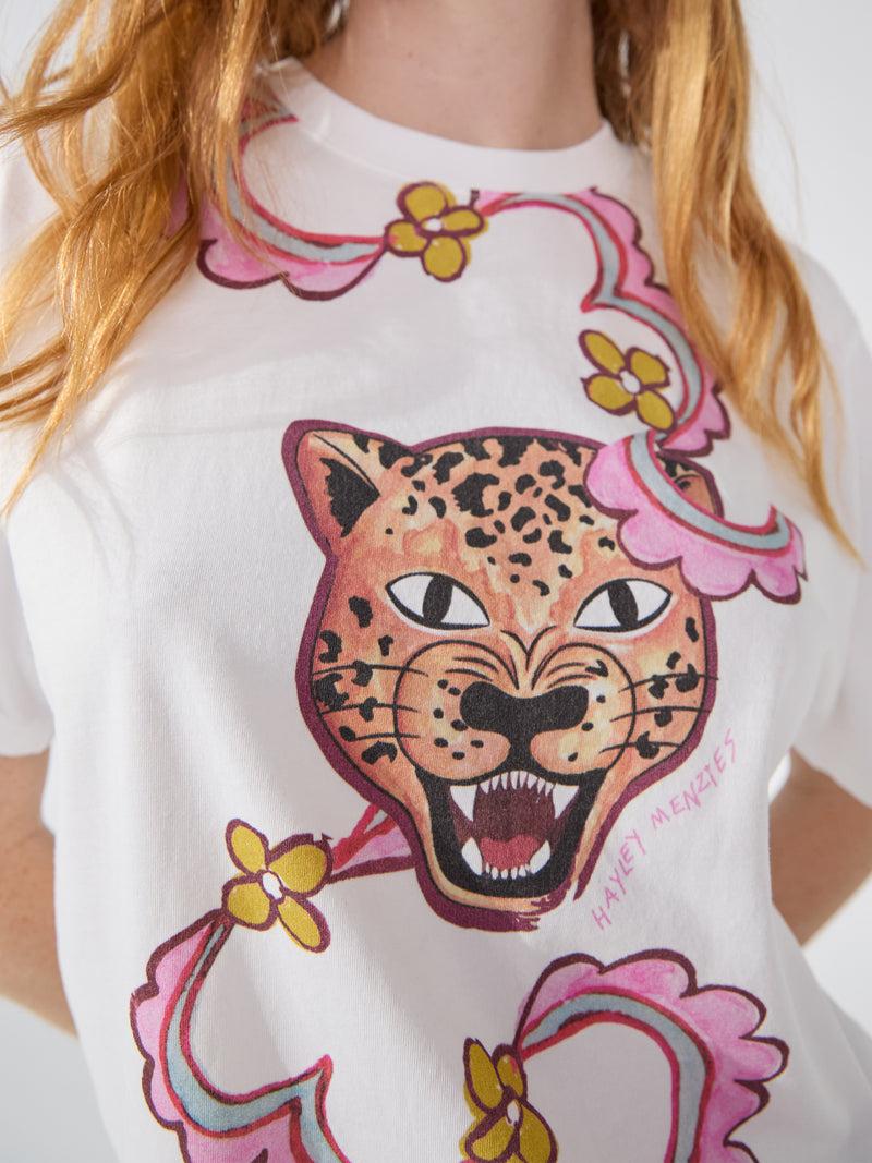 Hayley Menzies Pink Ribbon Enchanted Leopard T-Shirt