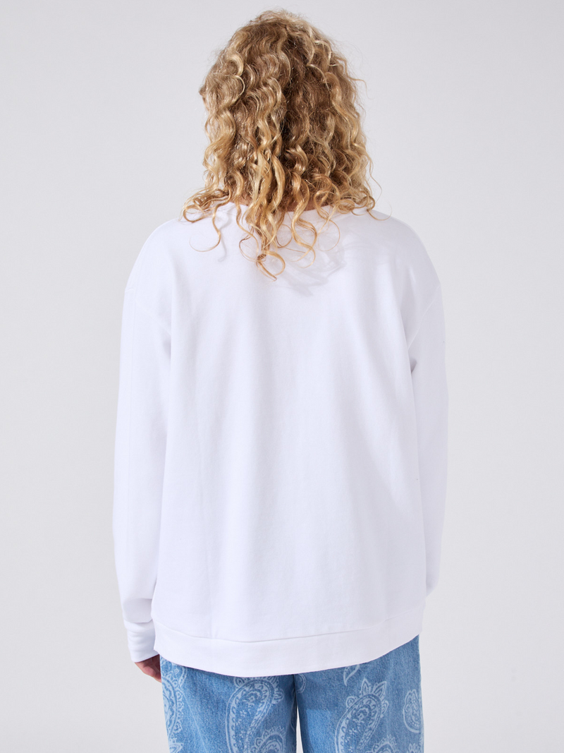 Hayley Menzies Written In The Stars Embellished Sweatshirt White