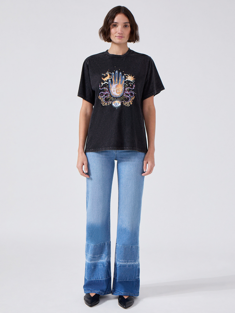 Hayley Menzies Written In The Stars Embellished T-Shirt Grey