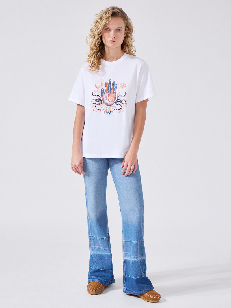 Hayley Menzies Written In The Stars Embellished T-Shirt White