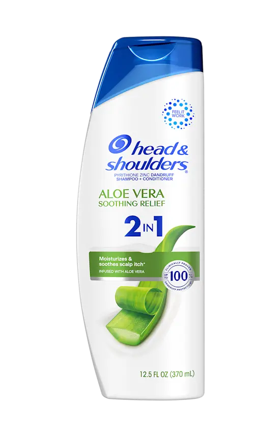head & shoulders 2 in 1 Dandruff Shampoo and Conditioner Anti-Dandruff Treatment Aloe Vera for Soothing Scalp Relief Paraben Free