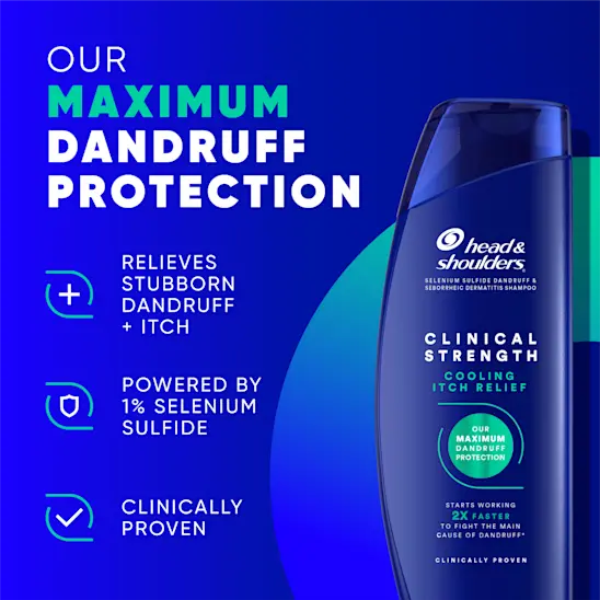Head & Shoulders Clinical Strength Cooling Itch Relief Shampoo For Stubborn Dandruff