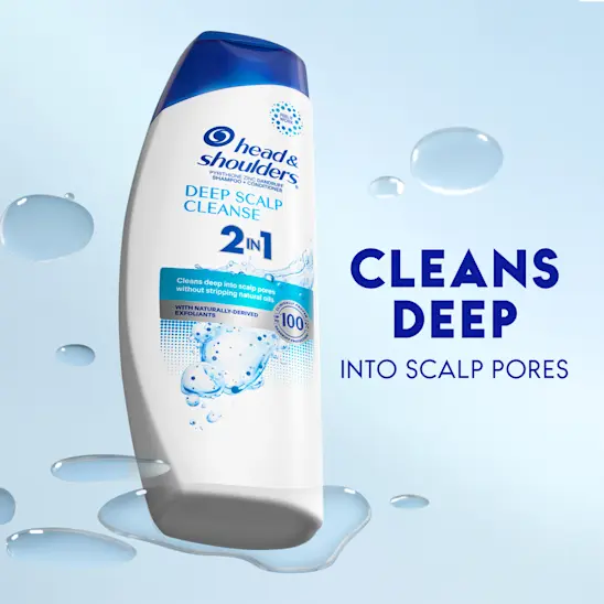 Head & Shoulders Deep Scalp Cleanse 2 In 1 Anti-Dandruff Shampoo And Conditioner For Daily Use Paraben Free