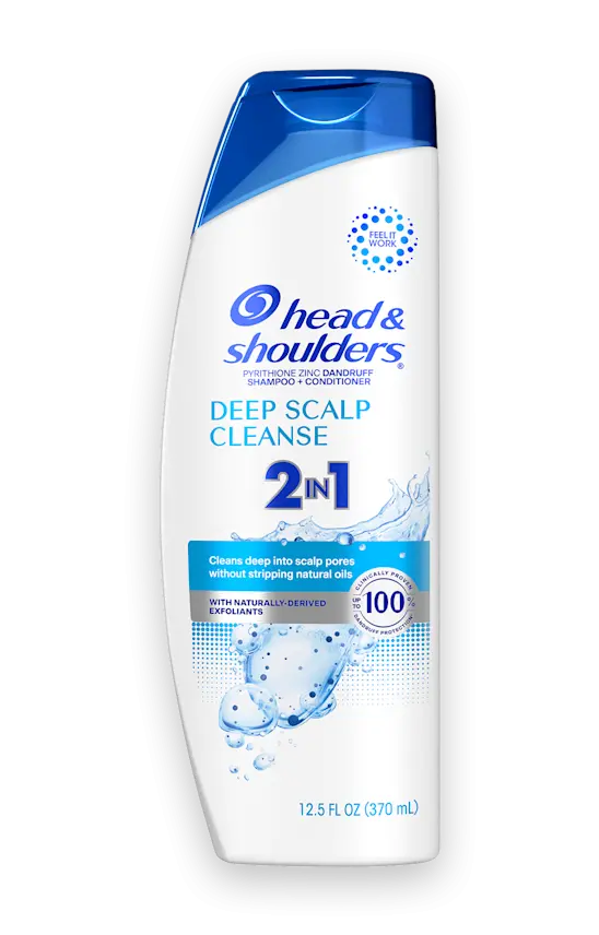 head & shoulders Deep Scalp Cleanse 2 in 1 Anti-Dandruff Shampoo and Conditioner for Daily Use Paraben Free