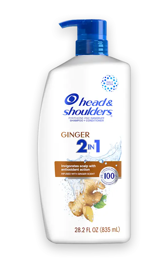 head & shoulders Ginger Anti-Dandruff 2 in 1 Shampoo and Conditioner for Daily Use Paraben Free