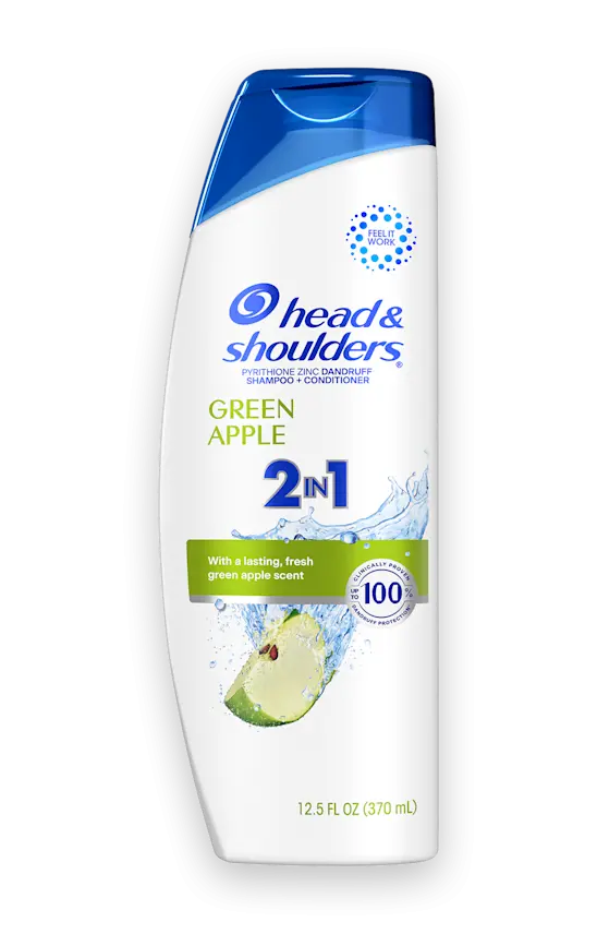 head & shoulders Green Apple Anti-Dandruff 2 in 1 Dandruff Shampoo and Conditioner for Daily Use Paraben Free