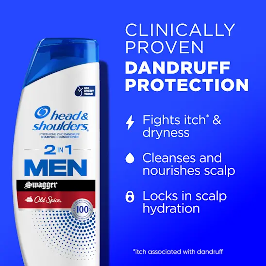 Head & Shoulders Mens 2 In 1 Dandruff Shampoo And Conditioner Old Spice Swagger