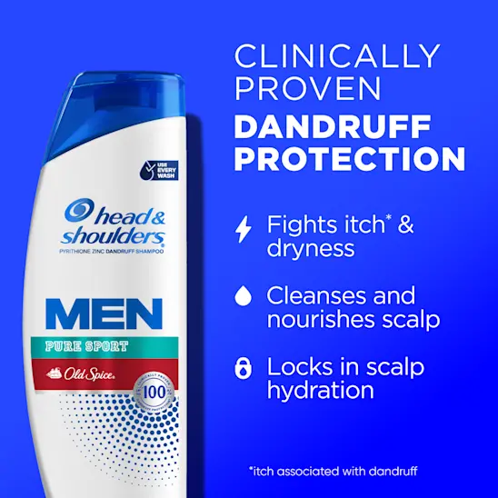 Head & Shoulders Mens Dandruff Shampoo Old Spice Pure Sport