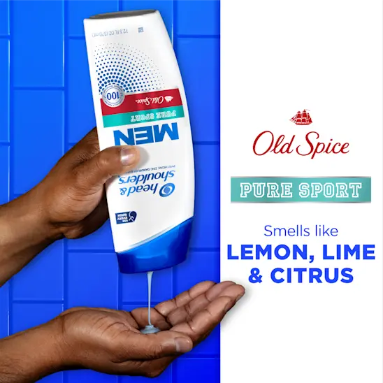 Head & Shoulders Mens Dandruff Shampoo Old Spice Pure Sport