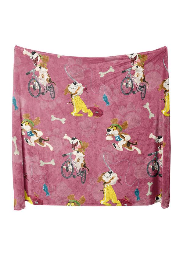 Heat Holders Active Pup Oversized Throw/Blanket Coral