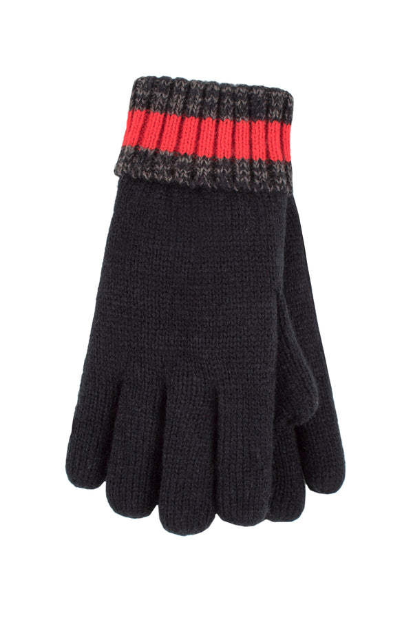 Heat Holders Boys Discovery Gloves Black/Red
