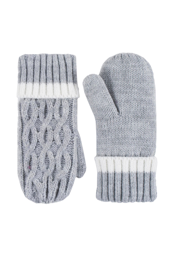 Heat Holders Kids' Ice Palace Mittens Cloud Grey