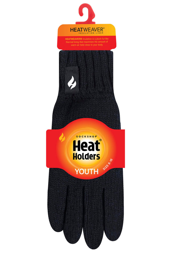 heat holders Kids' Storm Rider Gloves Black