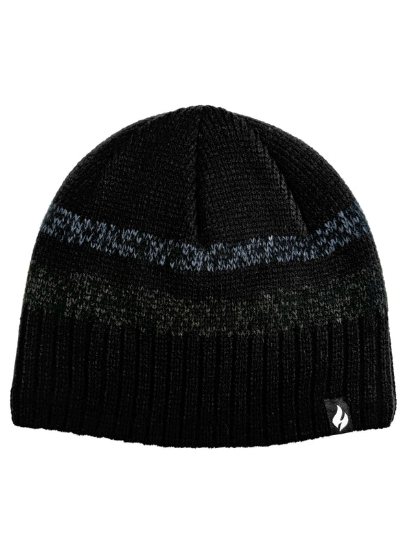 heat holders Men's Astor Twist Stripe Cap Black