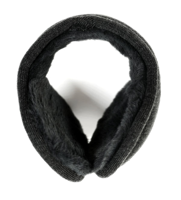 Heat Holders Men's Atwood Flat-Knit Earmuffs Black