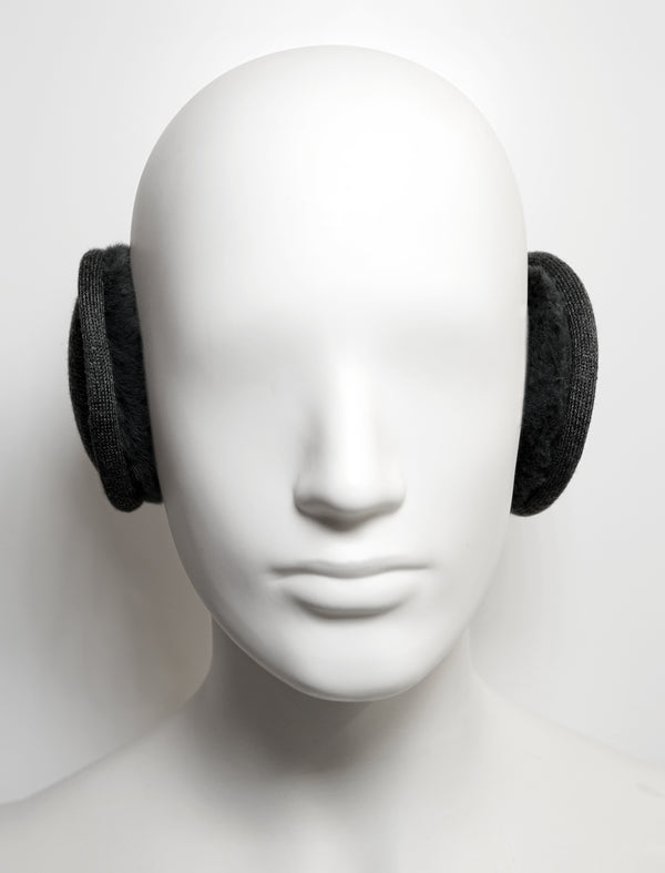 Heat Holders Men's Atwood Flat-Knit Earmuffs Black