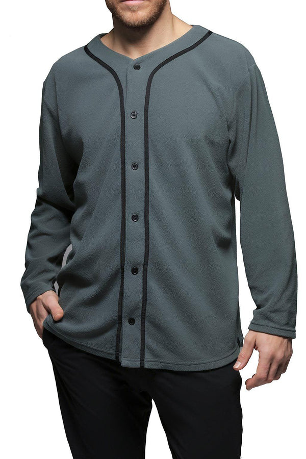 heat holders Men's Button Front Shirt Graphite