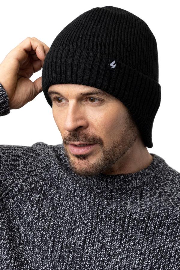 Heat Holders Men's Daniel Cosy Ears Hat Black