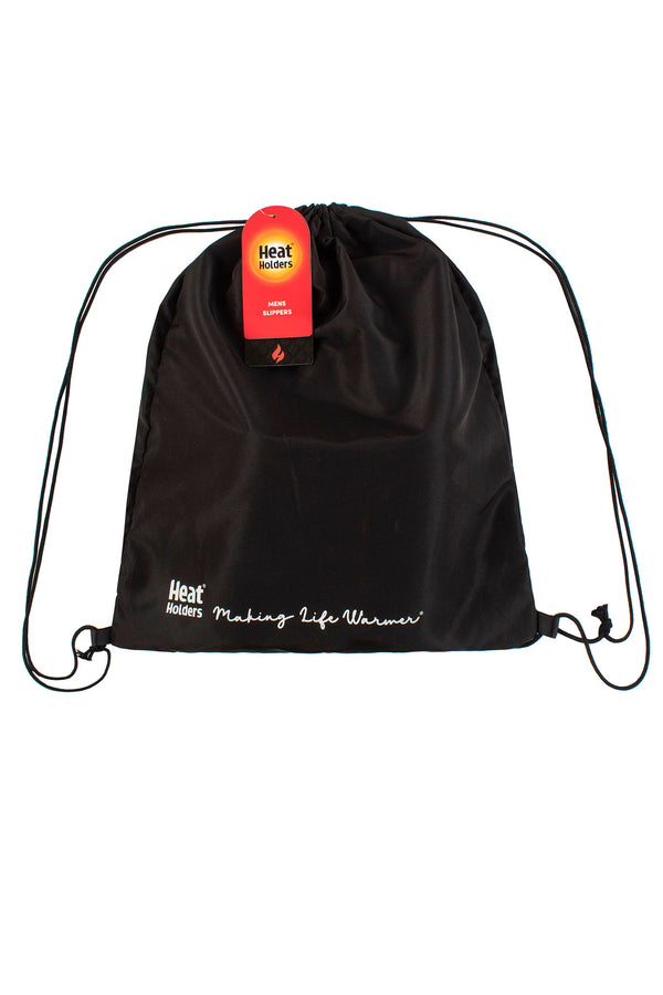 Heat Holders Men's Drawstring Slipper Black
