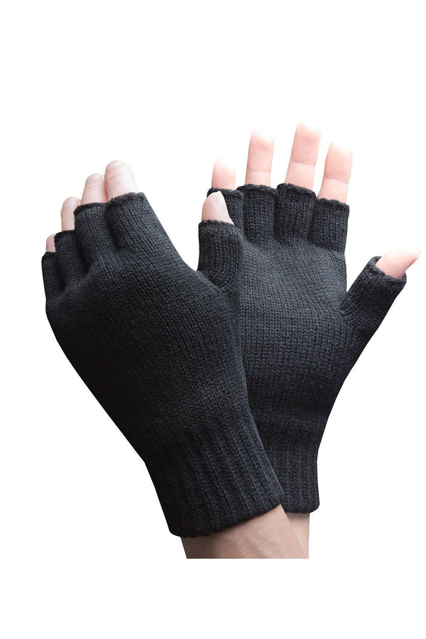 Heat Holders Men's Fingerless Gloves Black