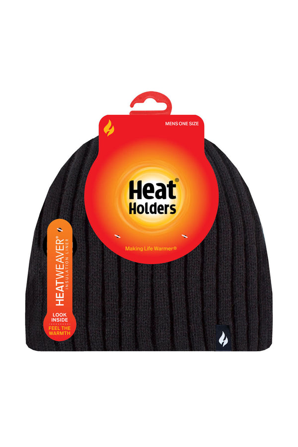 heat holders Men's Hudson Fine Rib Hat Black