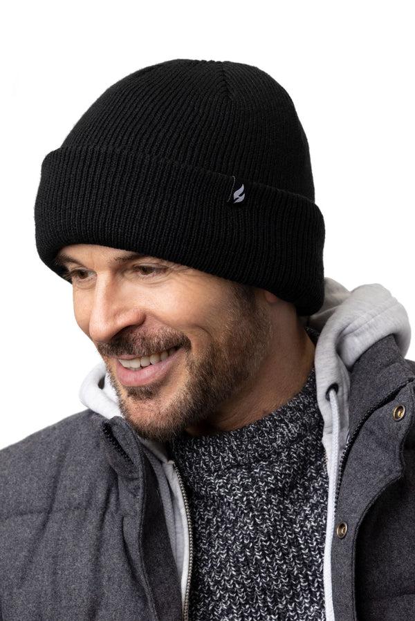 Heat Holders Men's Roll Up Hat Charcoal