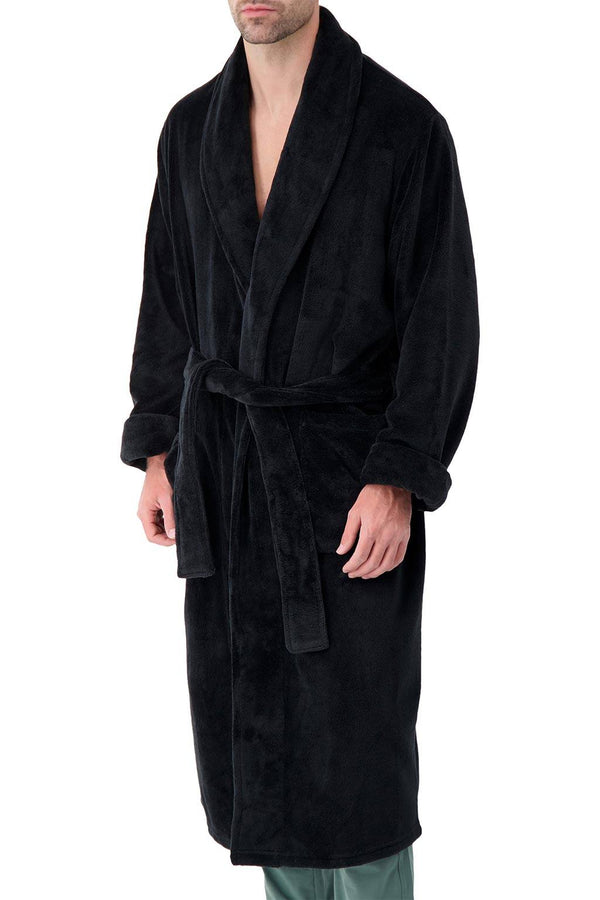 heat holders Men's Spa Robe Black