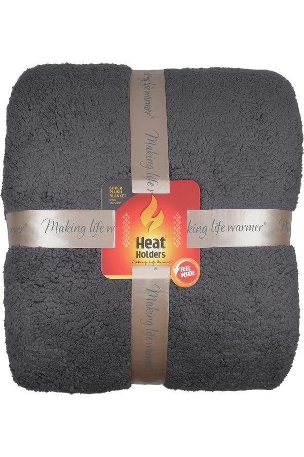 heat holders Super Plush Blanket - Double Gray