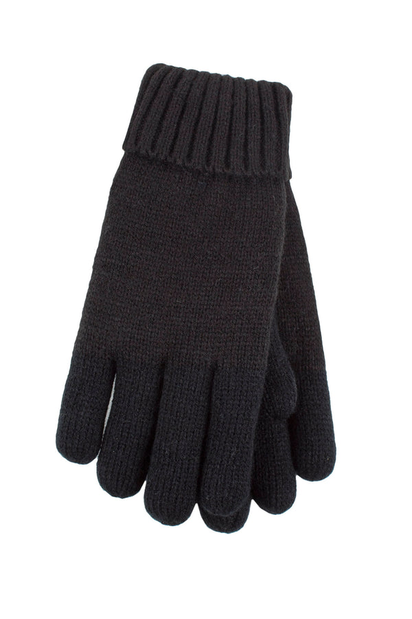 Heat Holders Women's Carina Flat Knit Gloves Black