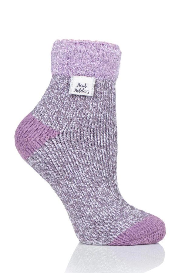 Heat Holders Women's Feather Top Sleep Socks Grey