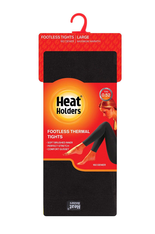 heat holders Women's Footless Tights Black