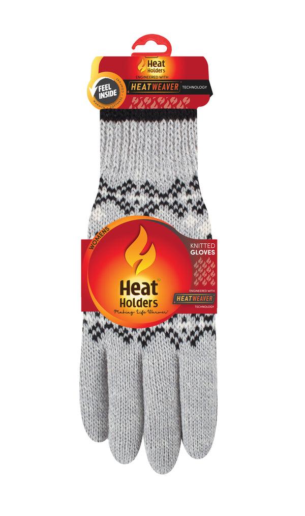 Heat Holders Women's Judith Fairisle Gloves Black