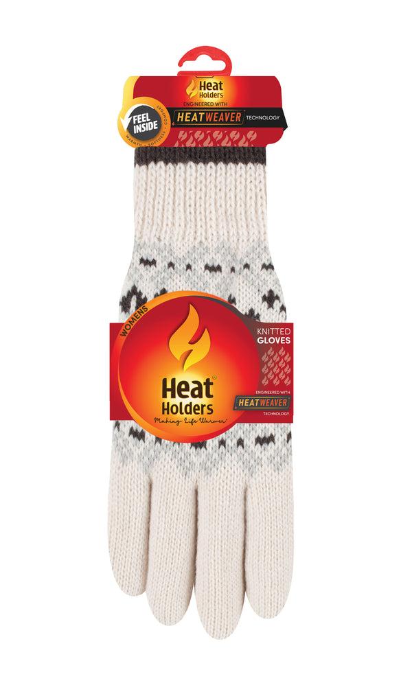 Heat Holders Women's Judith Fairisle Gloves Black