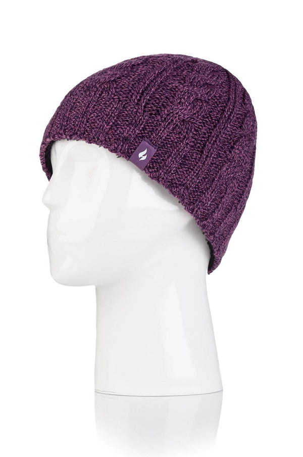 Heat Holders Women's Knitted Hat Purple